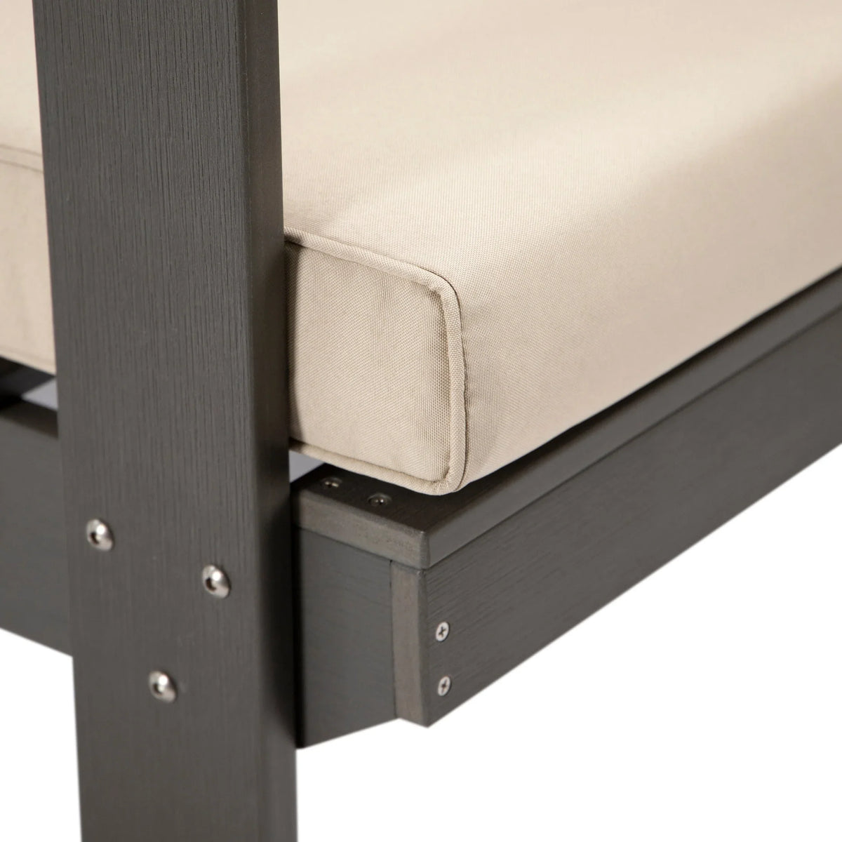 Alpine Outdoor Loveseat in High Impact Polystyrene with Removable Cushions - Elax Furniture
