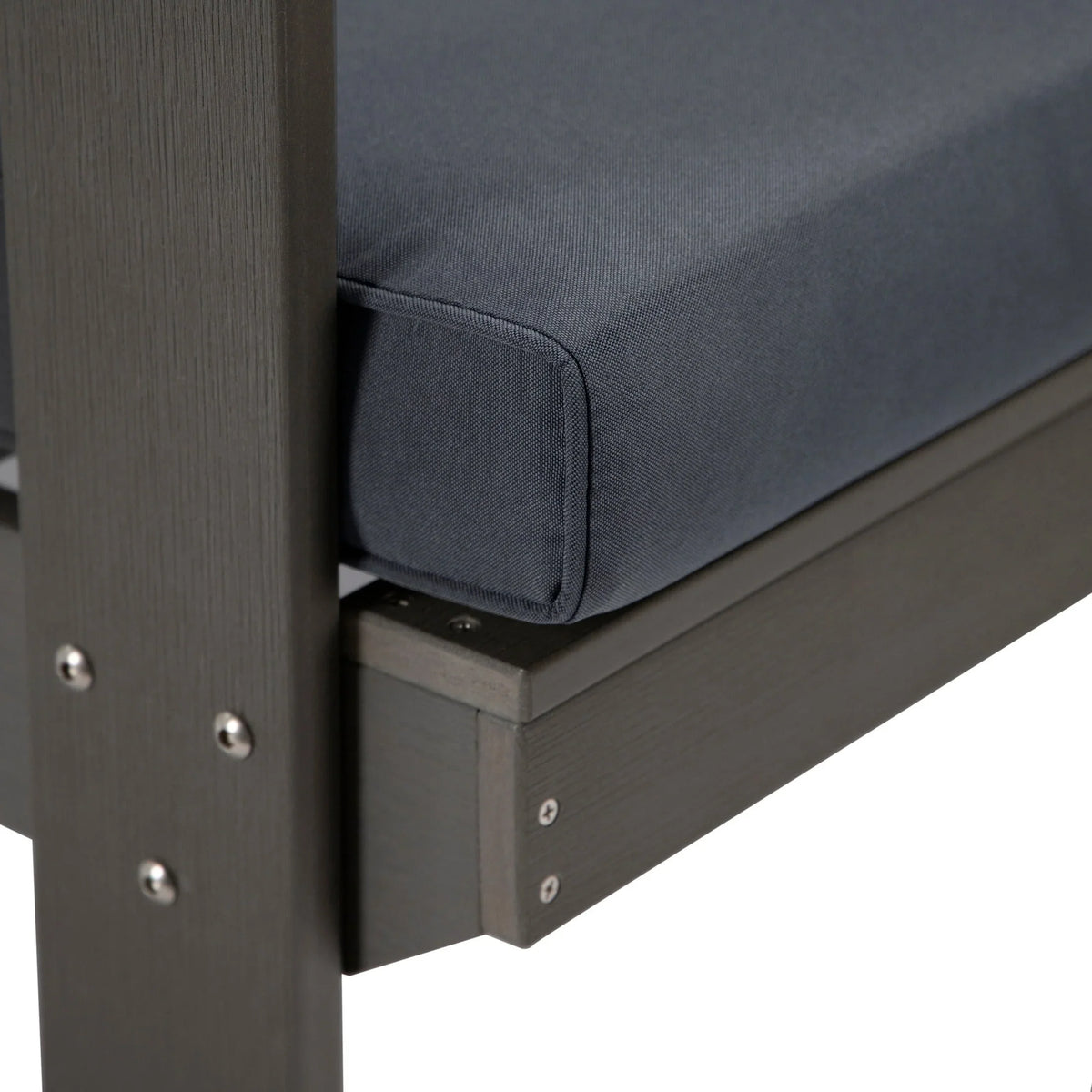 Alpine Outdoor Loveseat in High Impact Polystyrene with Removable Cushions - Elax Furniture
