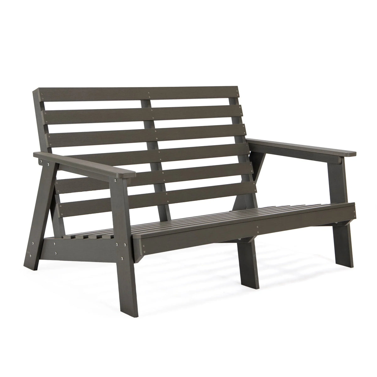 Alpine Outdoor Loveseat in High Impact Polystyrene with Removable Cushions - Elax Furniture