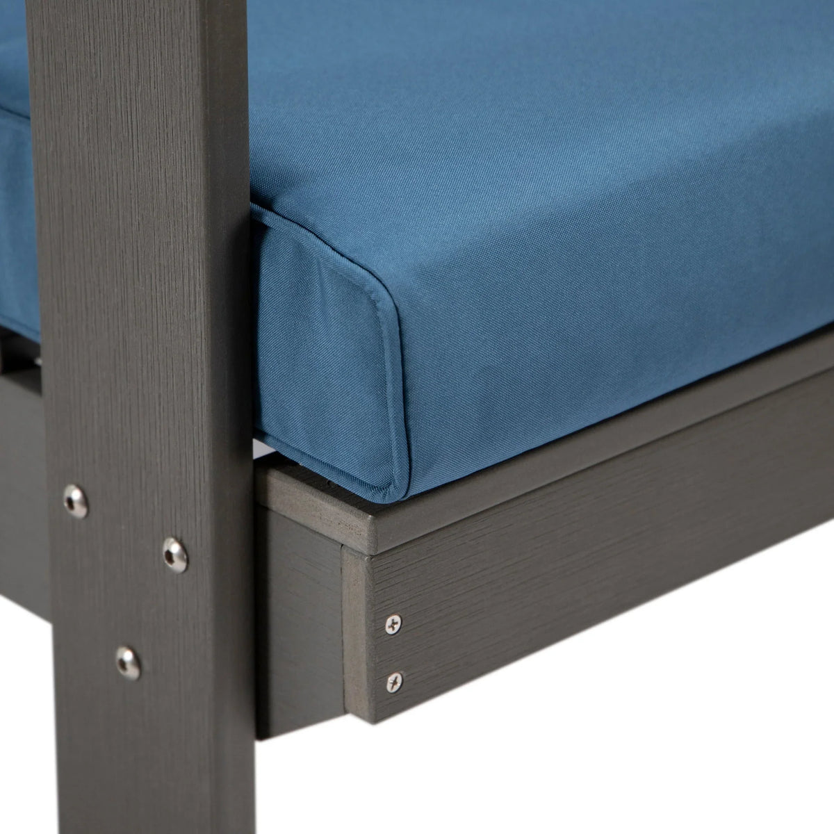 Alpine Outdoor Loveseat in High Impact Polystyrene with Removable Cushions - Elax Furniture