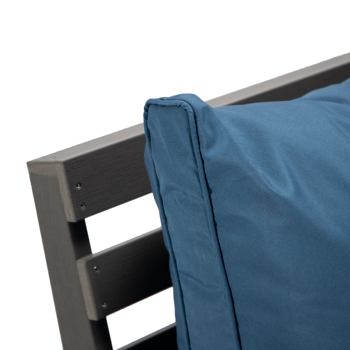 Alpine Outdoor Loveseat in High Impact Polystyrene with Removable Cushions - Elax Furniture