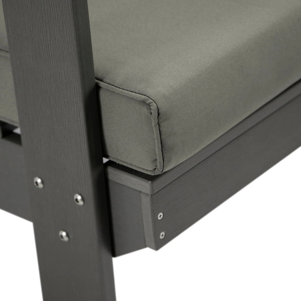 Alpine Outdoor Loveseat in High Impact Polystyrene with Removable Cushions - Elax Furniture