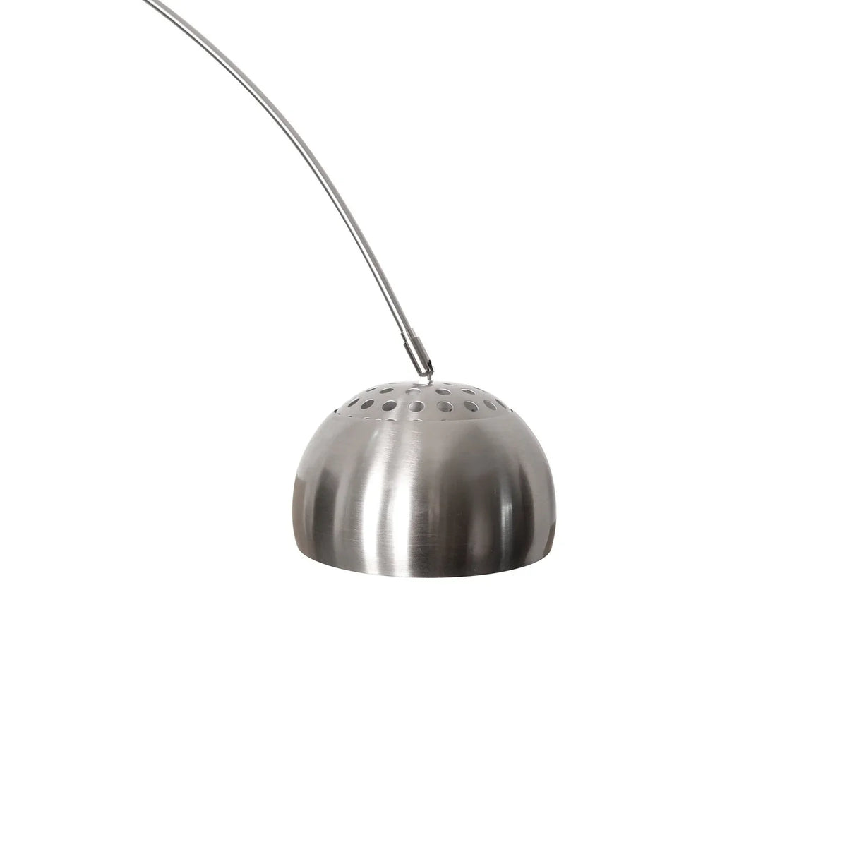 Arco Modern Arched Floor Lamp 76" Height with White Round Marble Base and Metal Dome Lamp Shade - Elax Furniture