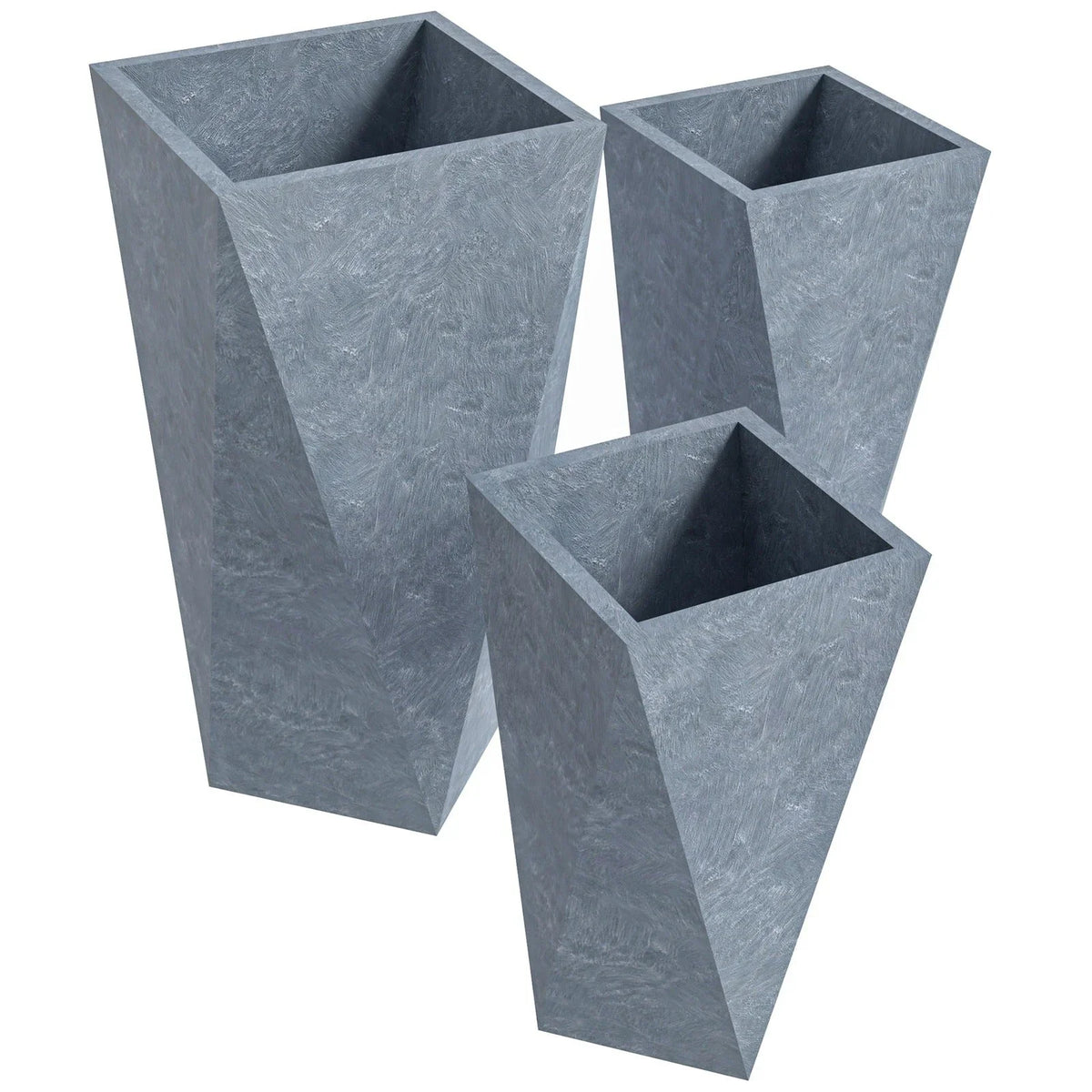 Aloe Tapered Square Fiberstone And MGO Clay Planter For Indoor And Outdoor - Elax Furniture