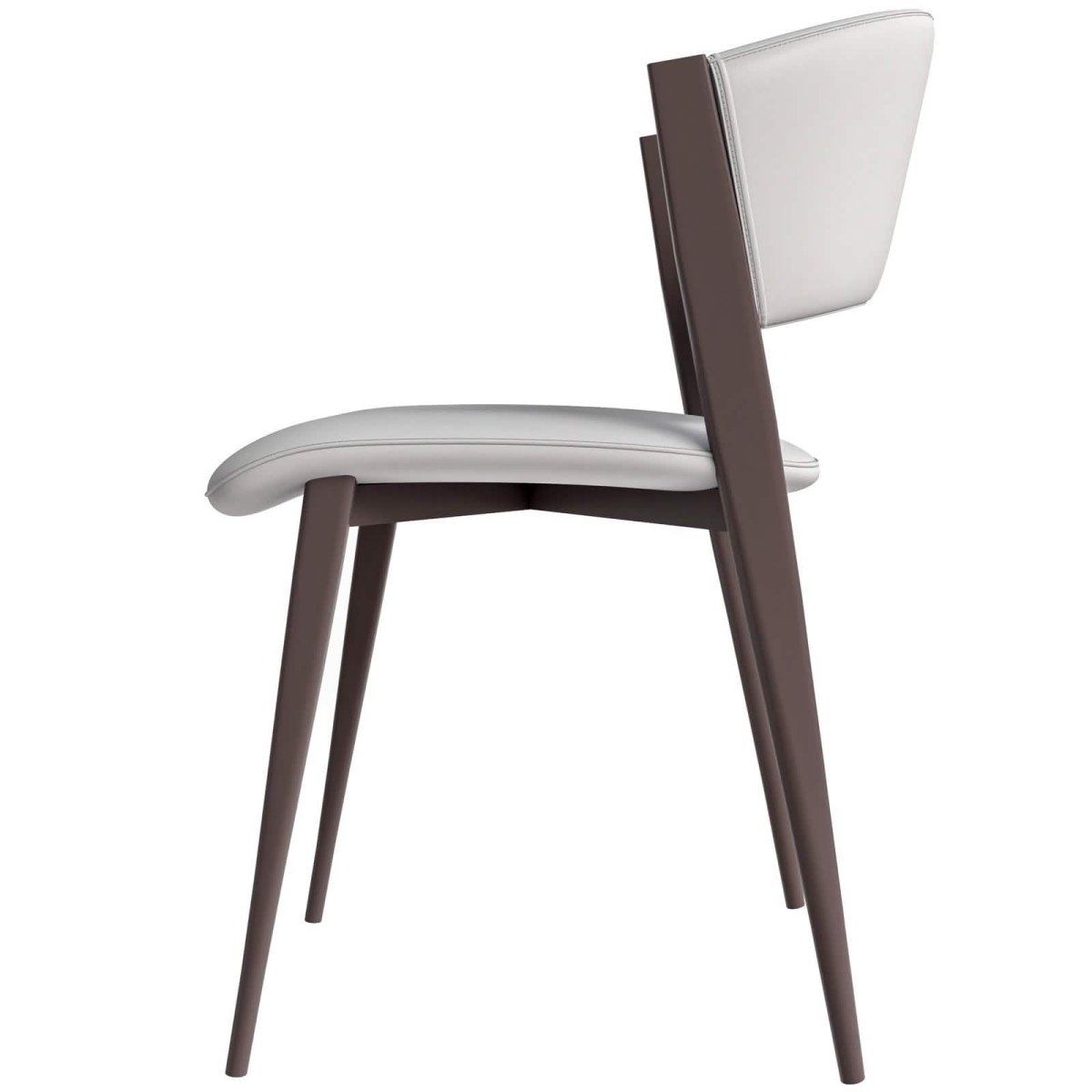 Aspen Dining Chairs Upholstered in Leather Kitchen Room Chairs with Metal Legs Olive Green Dining Chair Leisuremod