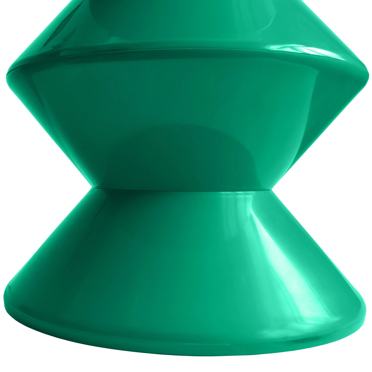Aura Round Side Table in ABS Plastic With Contemporary Double-Hourglass Design - Elax Furniture