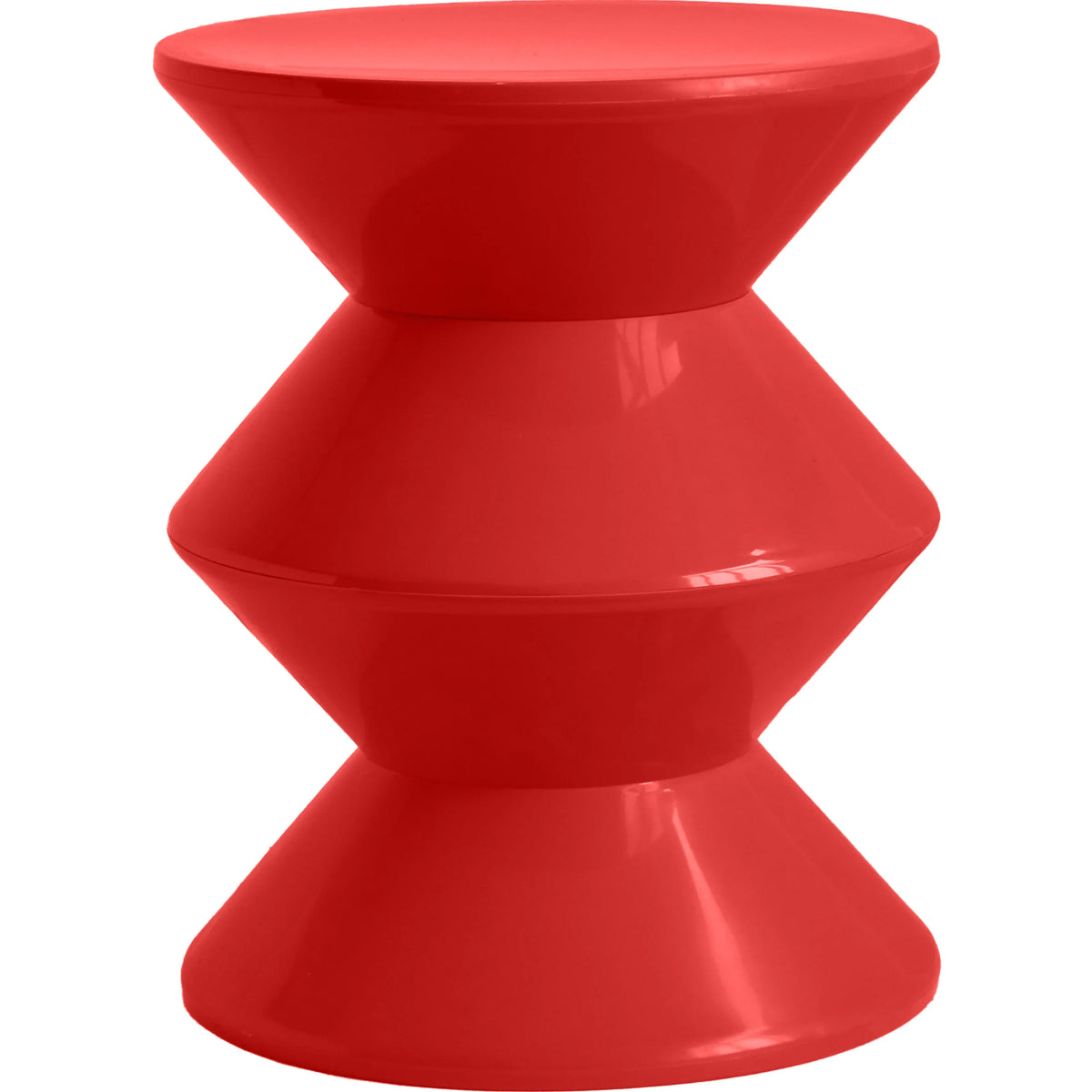 Aura Round Side Table in ABS Plastic With Contemporary Double-Hourglass Design - Elax Furniture