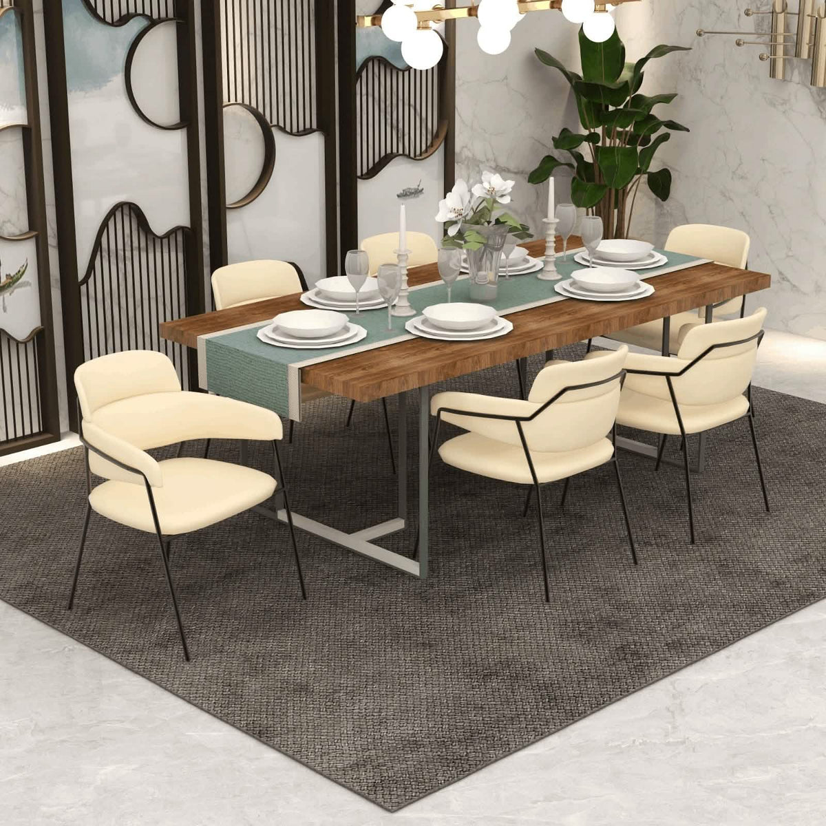 Axis Upholstered Dining Chair with Curved Open-Back and Arms and Black/Gold Stainless Steel Legs Black Velvet Beige Dining Chair Leisuremod