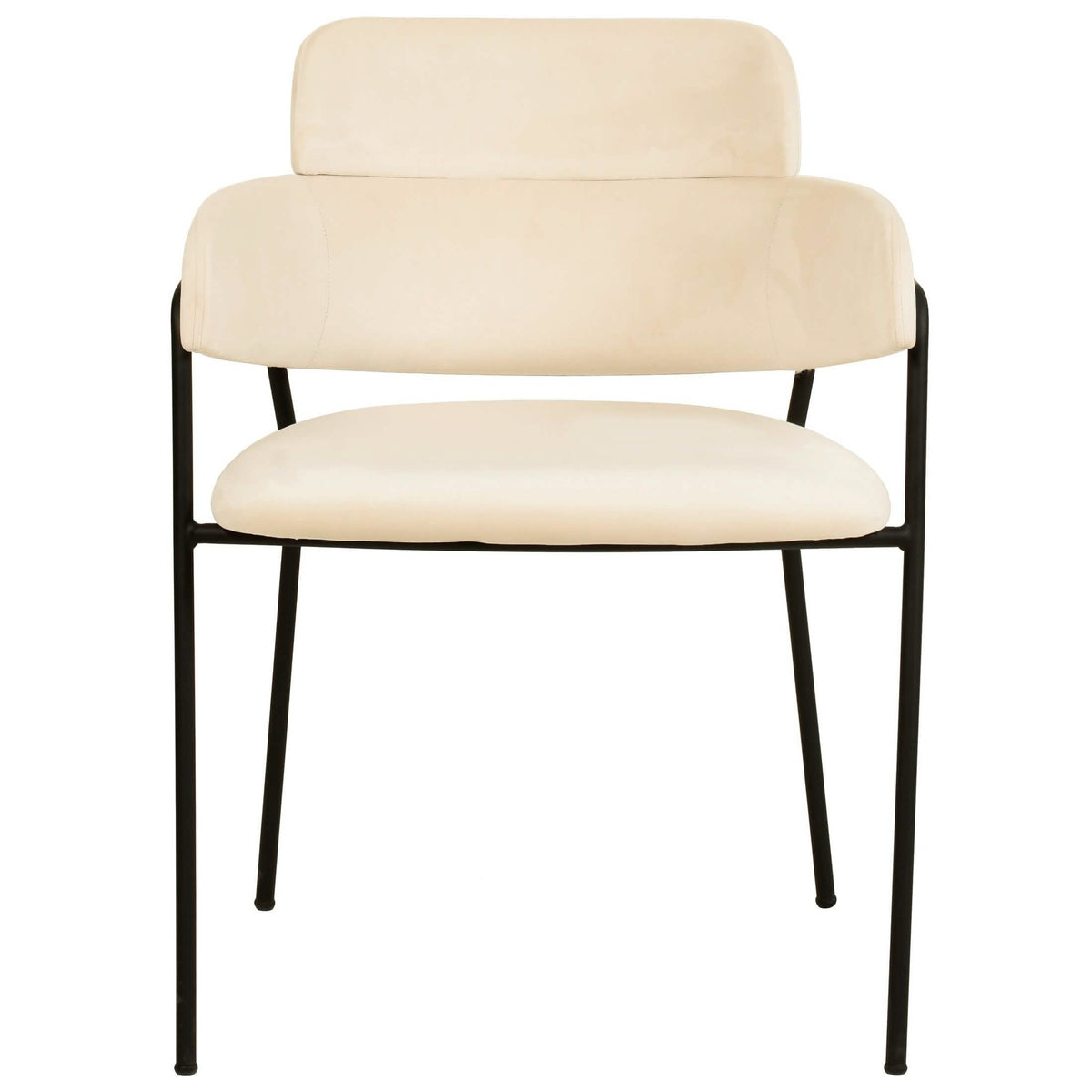 Axis Upholstered Dining Chair with Curved Open-Back and Arms and Black/Gold Stainless Steel Legs Black Velvet Beige Dining Chair Leisuremod