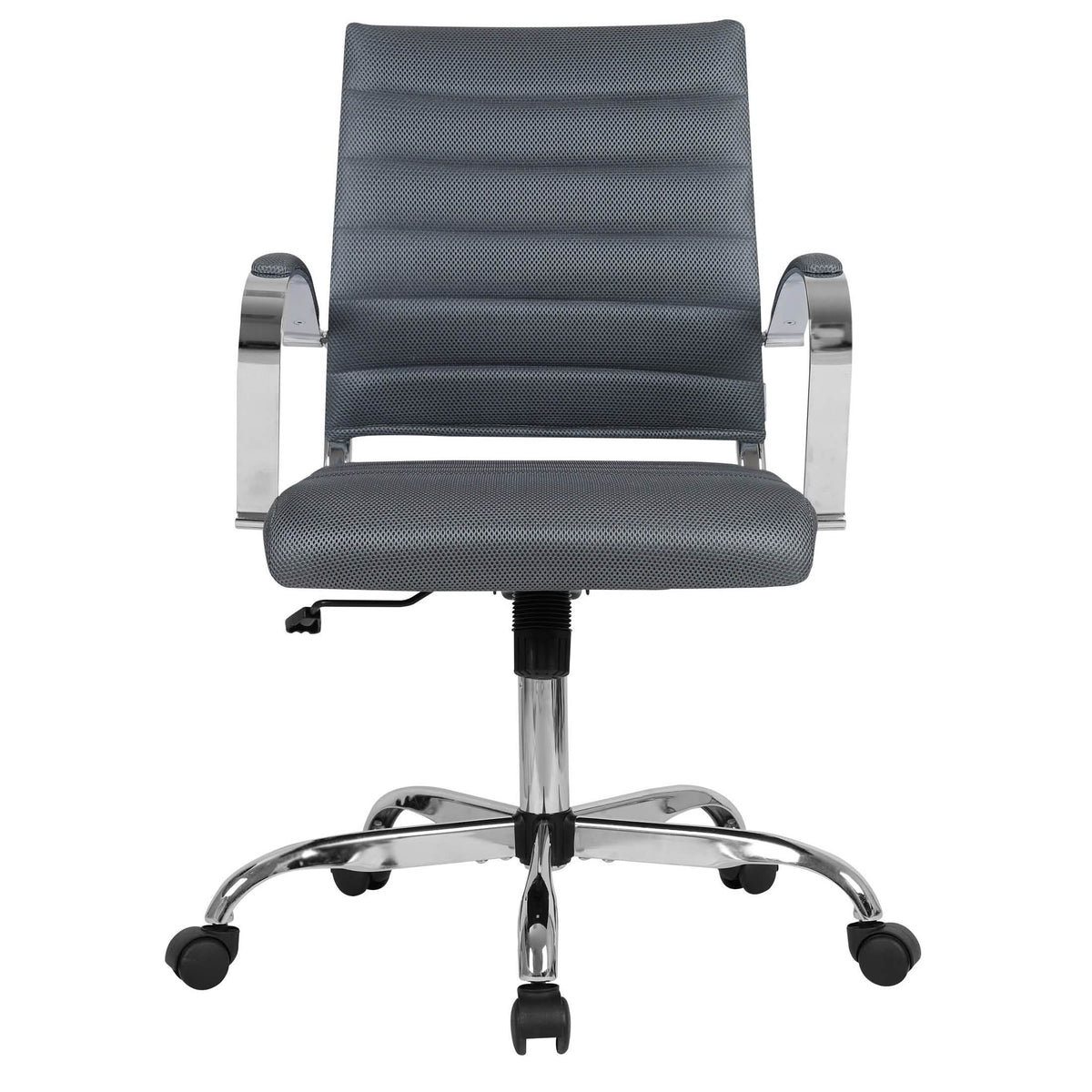 Benmar Mid-Back Mesh Adjustable Office Conference Chair Grey Office Chair Leisuremod