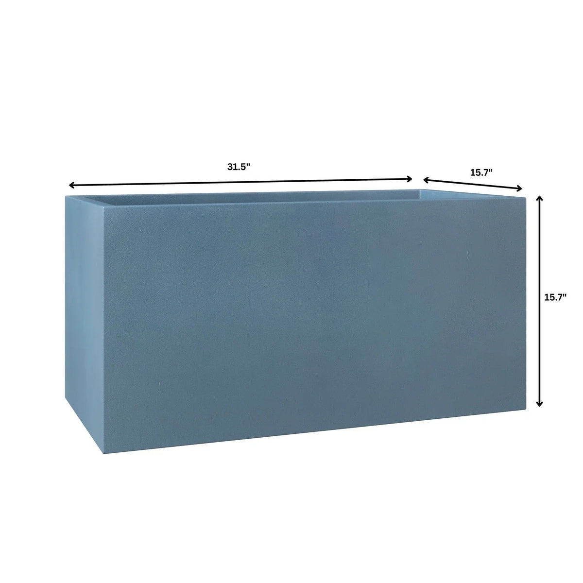 Bloom Mid-Century Modern Rectangular Fiberstone and MGO Clay Planter for Indoor and Outdoor - Elax Furniture