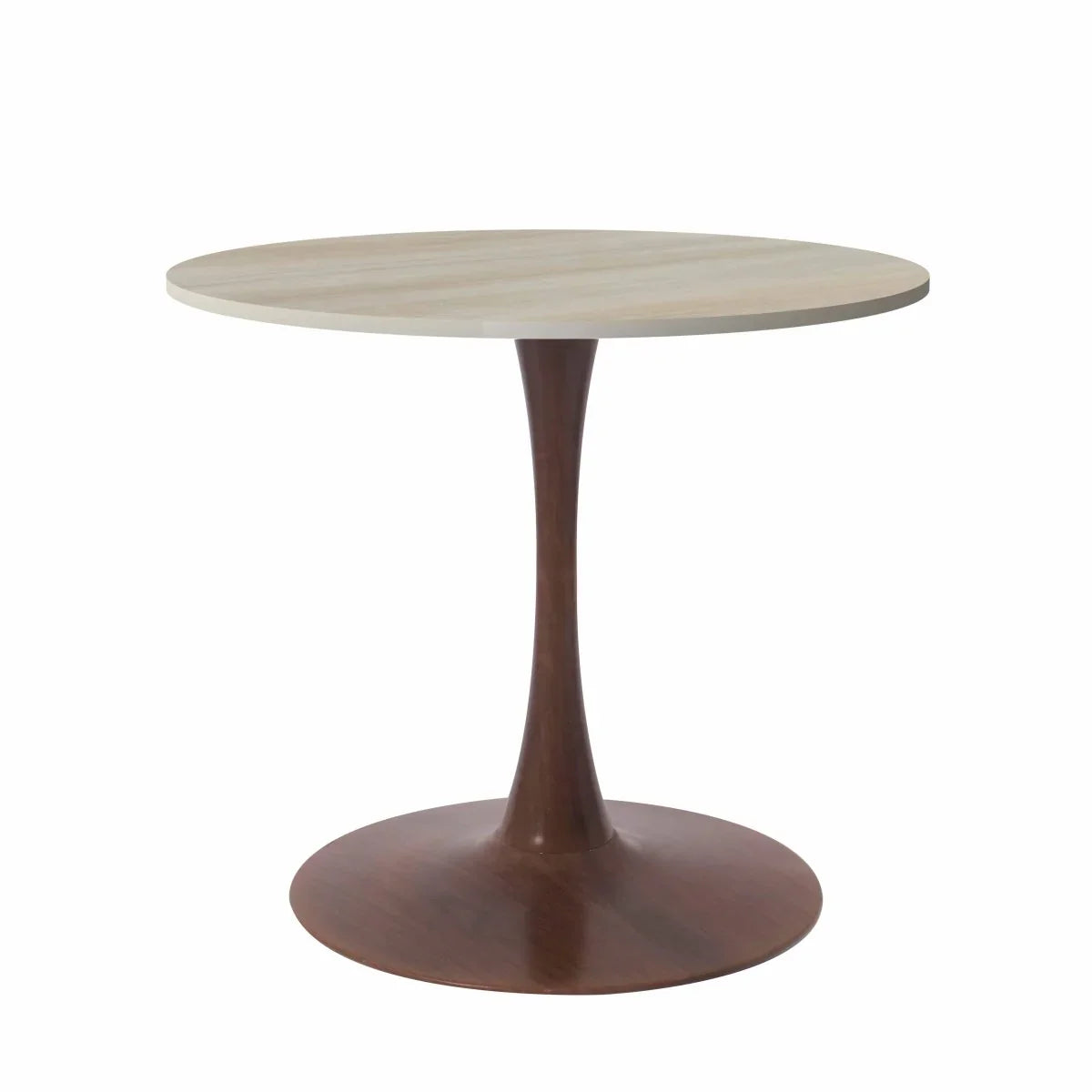 Bristol 27"/31"/35"/40" Round Dining Table Wood Transfer Cherry/Natural/Walnut Base with Sintered Stone Table Top - Elax Furniture