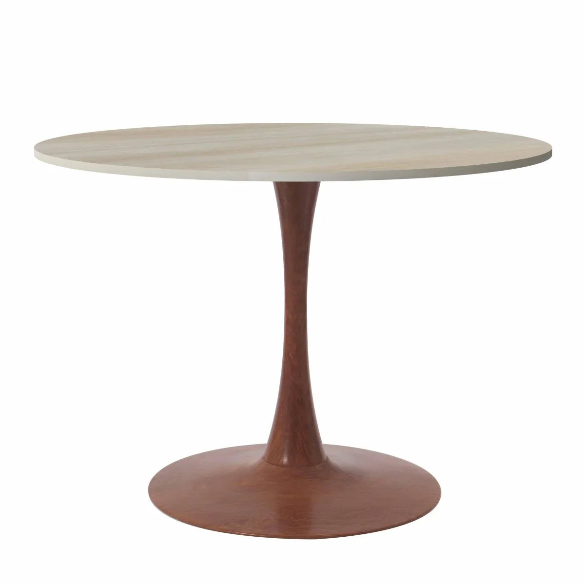 Bristol 27"/31"/35"/40" Round Dining Table Wood Transfer Cherry/Natural/Walnut Base with Sintered Stone Table Top - Elax Furniture
