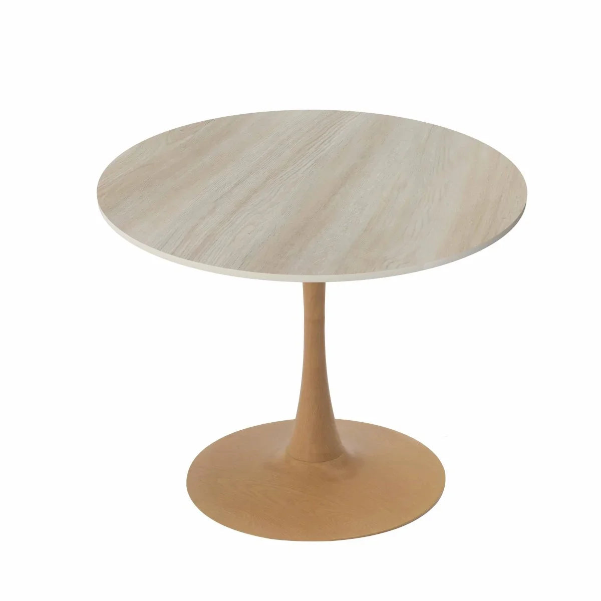 Bristol 27"/31"/35"/40" Round Dining Table Wood Transfer Cherry/Natural/Walnut Base with Sintered Stone Table Top - Elax Furniture