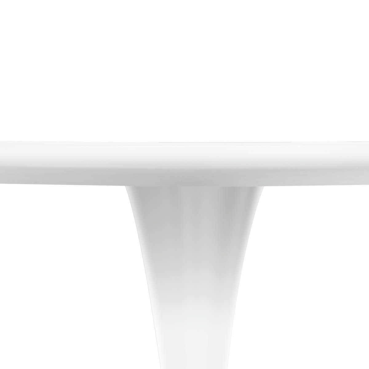 Bristol Round Dining Table with MDF/Sintered Stone/Glass Wood Tabletop in White Steel MDF White Dining Table Leisuremod