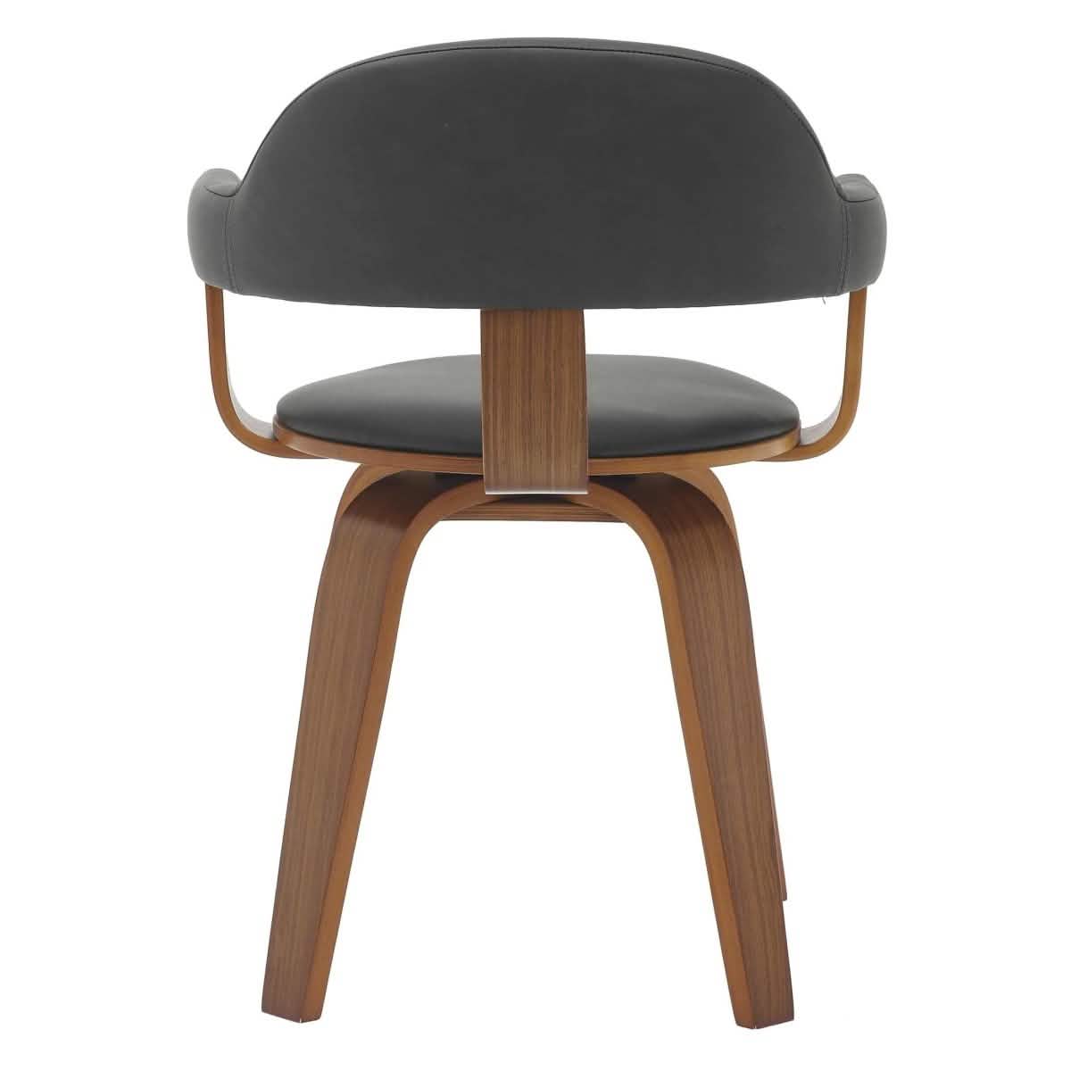 Brivo Modern Wooden Dining Chair With Walnut Color Frame Black Dining Chair Leisuremod