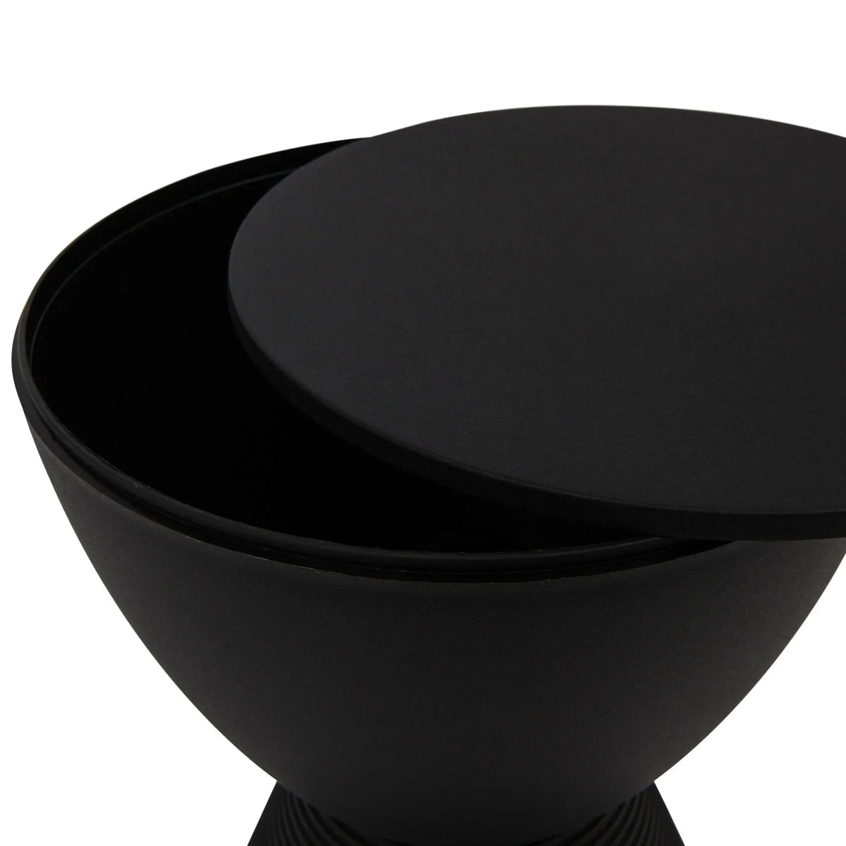 Boyd Storage Round Side End Table in Polypropylene Plastic - Elax Furniture
