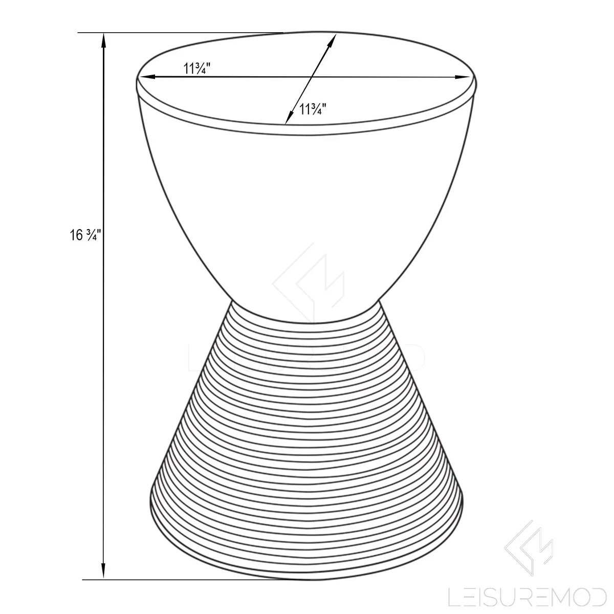 Boyd Storage Round Side End Table in Polypropylene Plastic - Elax Furniture