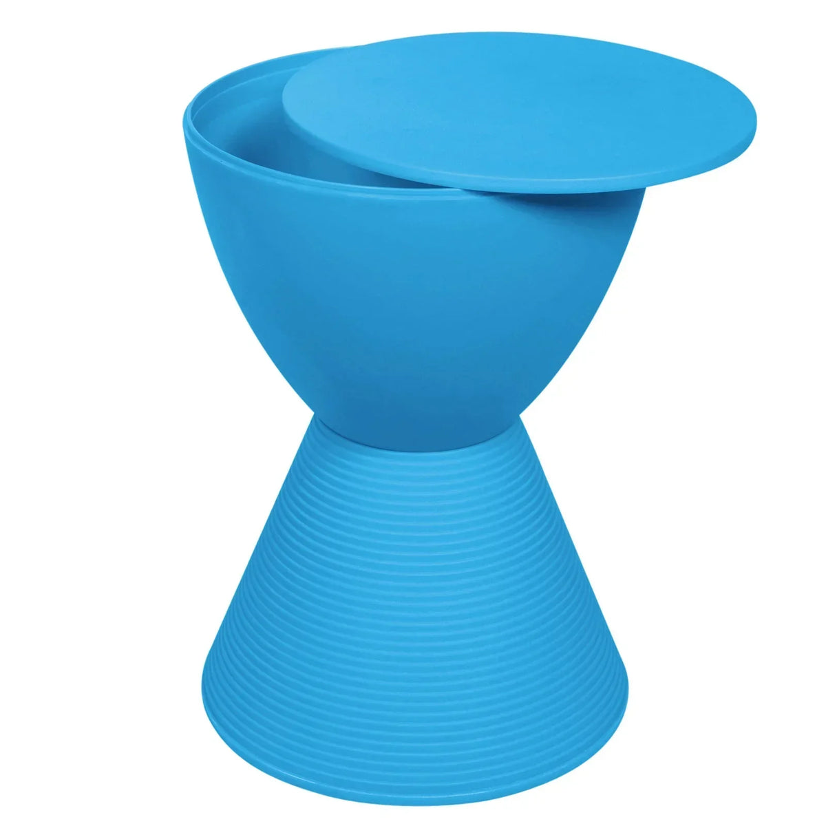 Boyd Storage Round Side End Table in Polypropylene Plastic - Elax Furniture