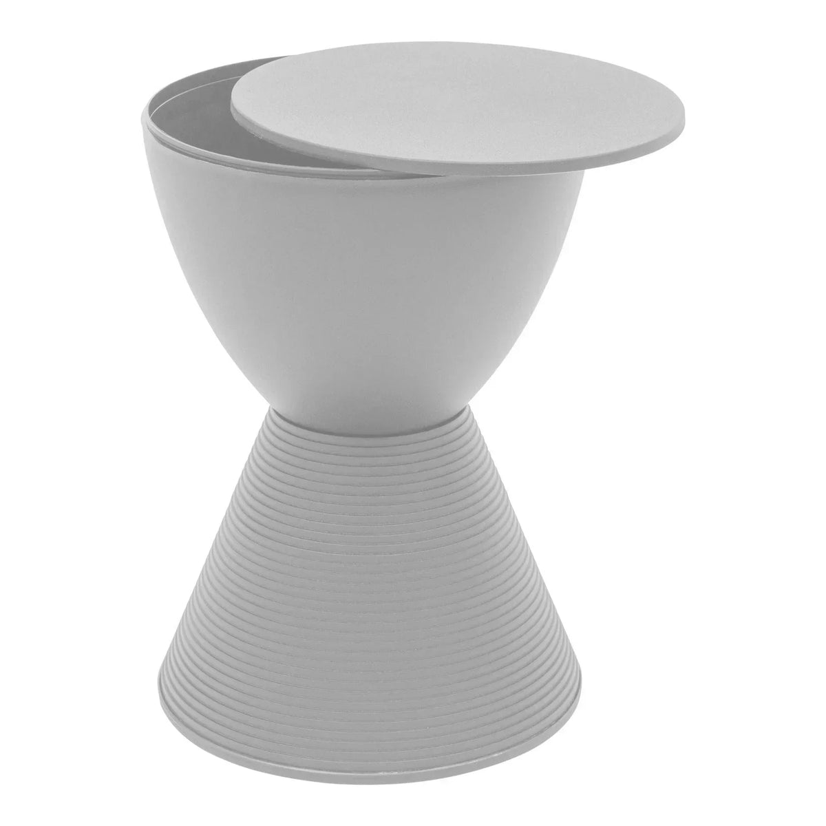 Boyd Storage Round Side End Table in Polypropylene Plastic - Elax Furniture
