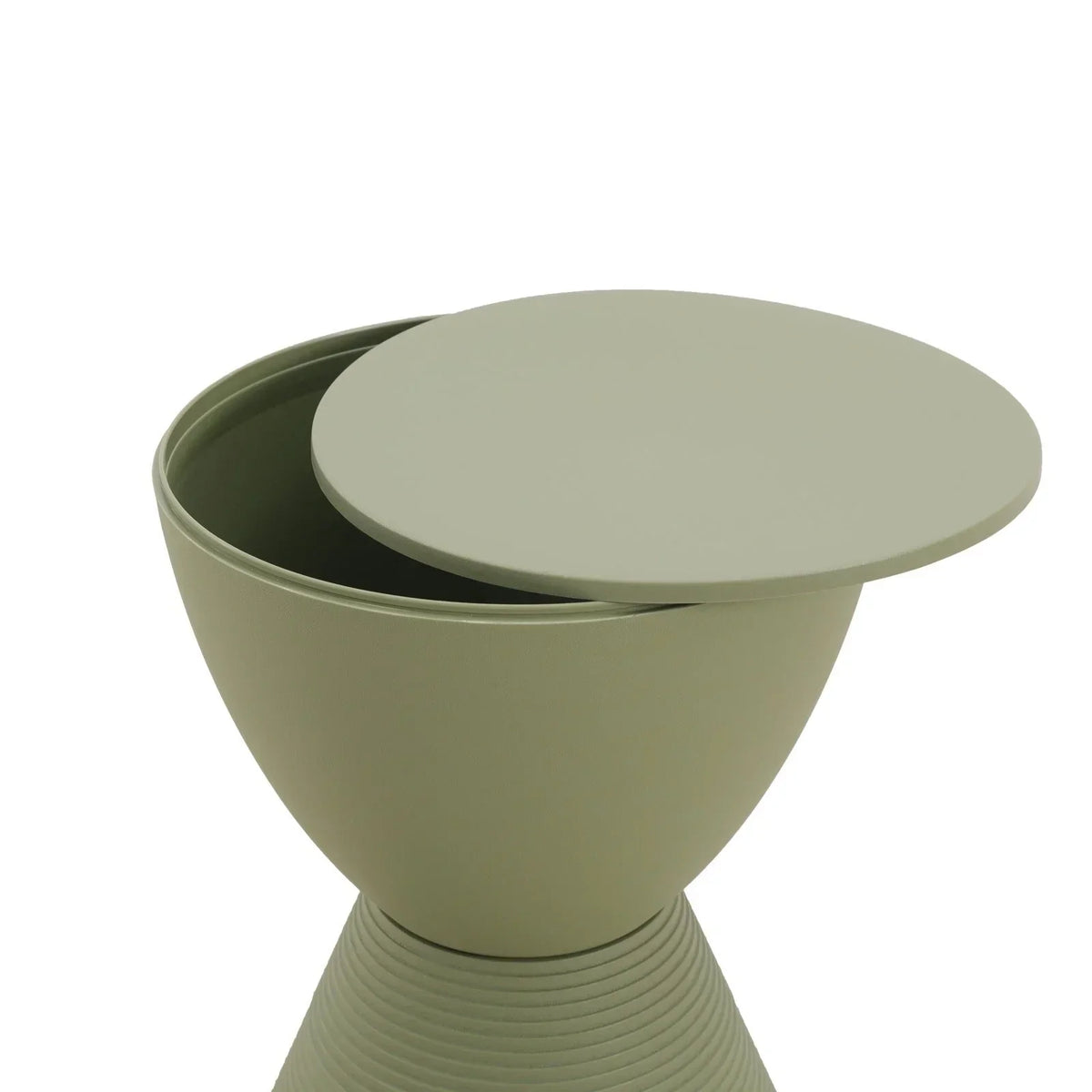 Boyd Storage Round Side End Table in Polypropylene Plastic - Elax Furniture