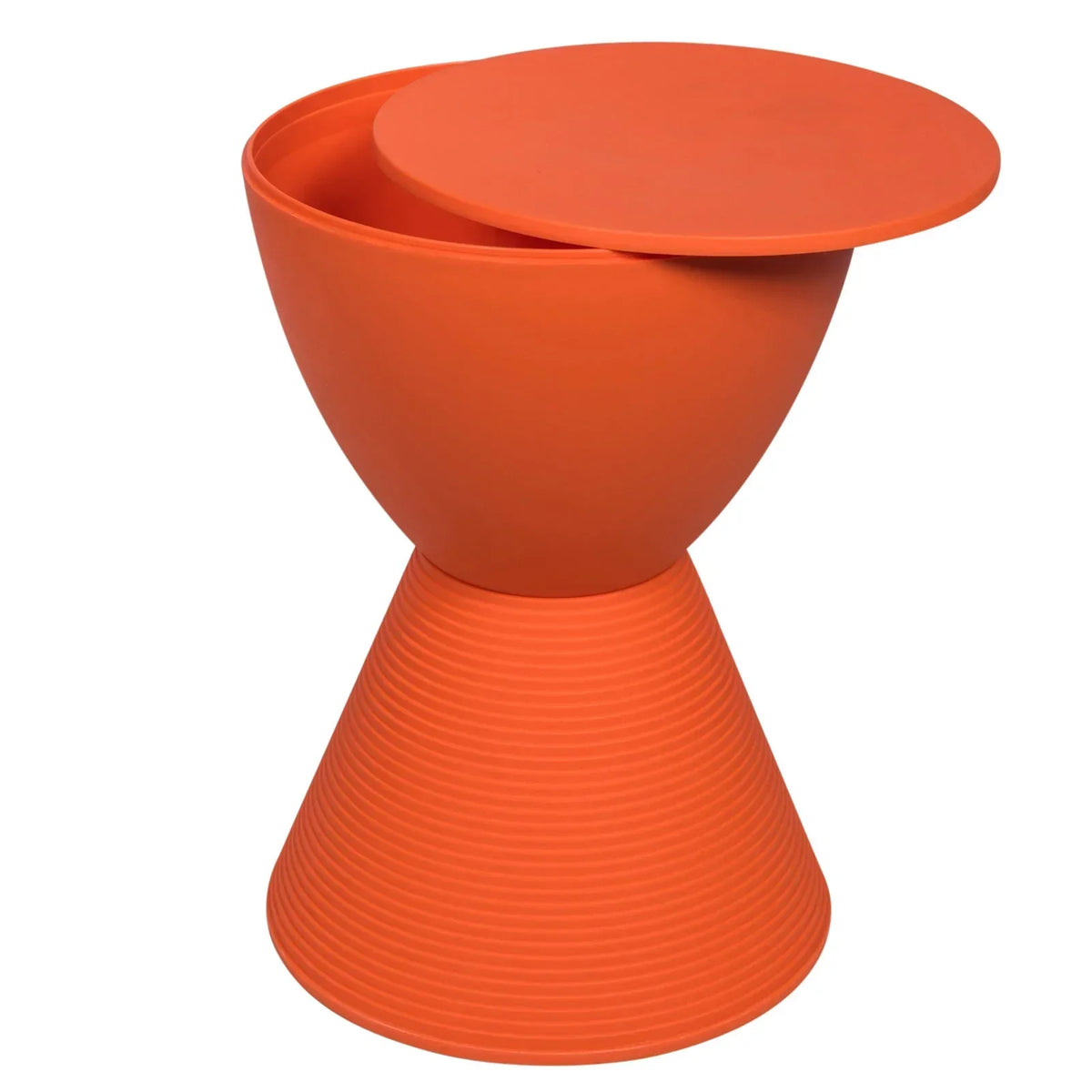 Boyd Storage Round Side End Table in Polypropylene Plastic - Elax Furniture
