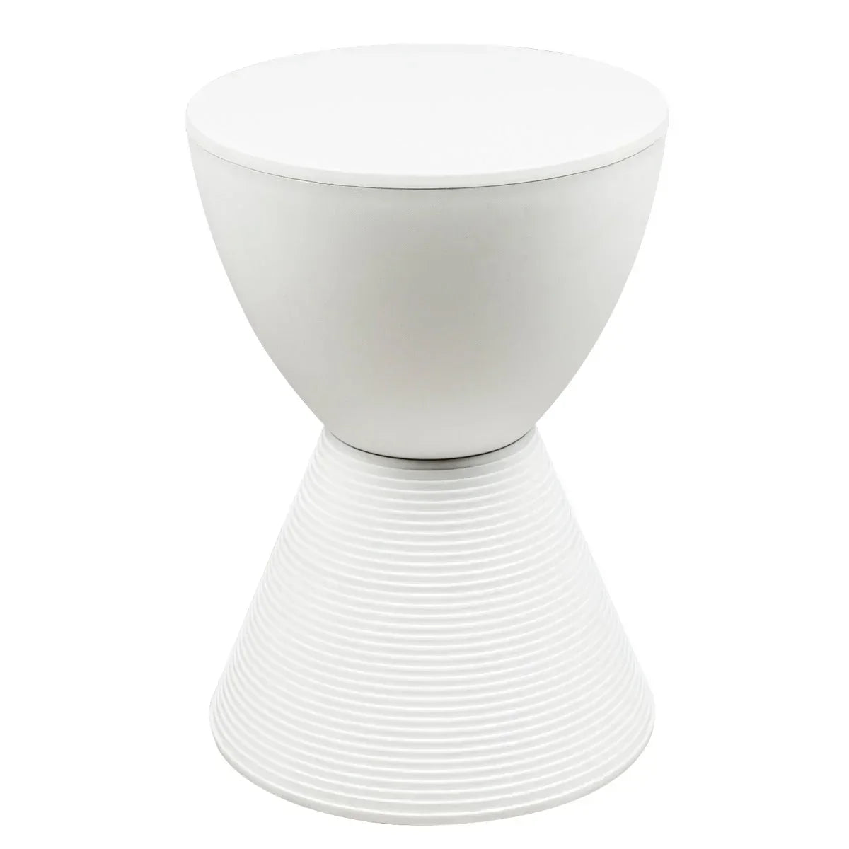 Boyd Storage Round Side End Table in Polypropylene Plastic - Elax Furniture