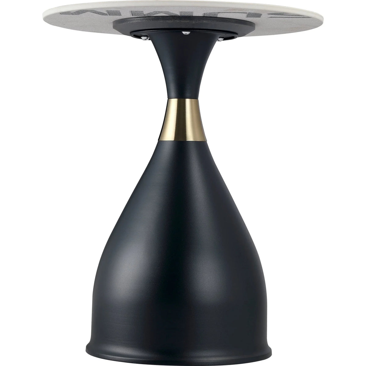 Bento Sintered Stone Top Side Table Round Accent Table Indoor Nightstand with Stainless Steel - Elax Furniture