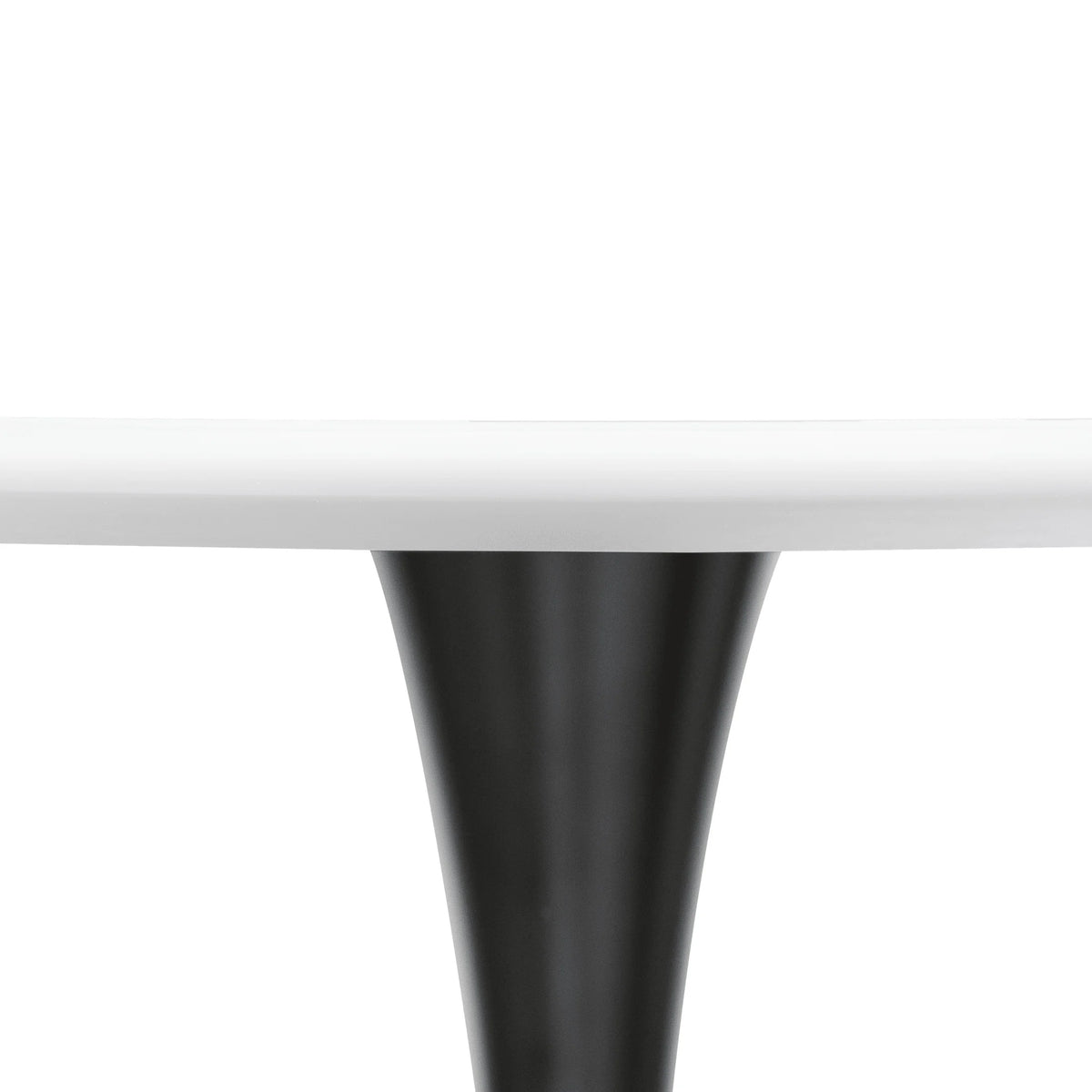 Bristol 27" Round Dining Table with MDF Wood Tabletop in Black Steel - Elax Furniture