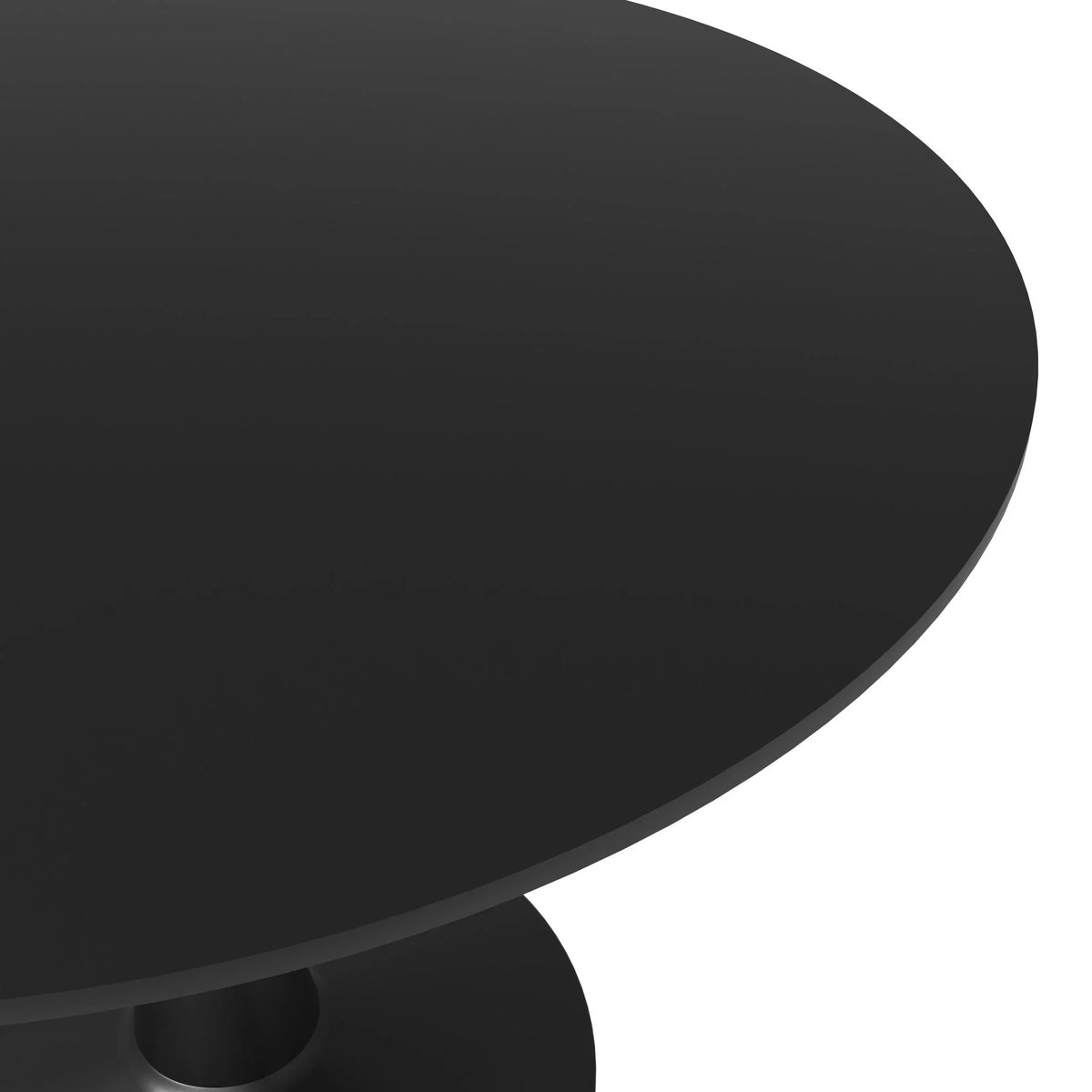 Bristol 40" Round Dining Table with MDF Wood Tabletop in Black Steel - Elax Furniture