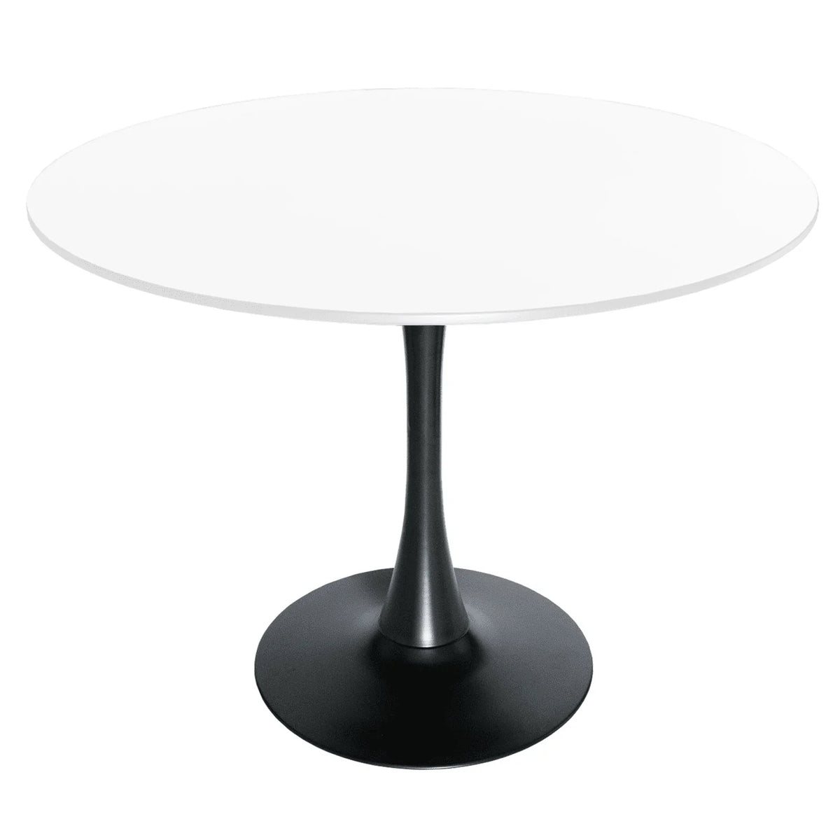 Bristol 40" Round Dining Table with MDF Wood Tabletop in Black Steel - Elax Furniture