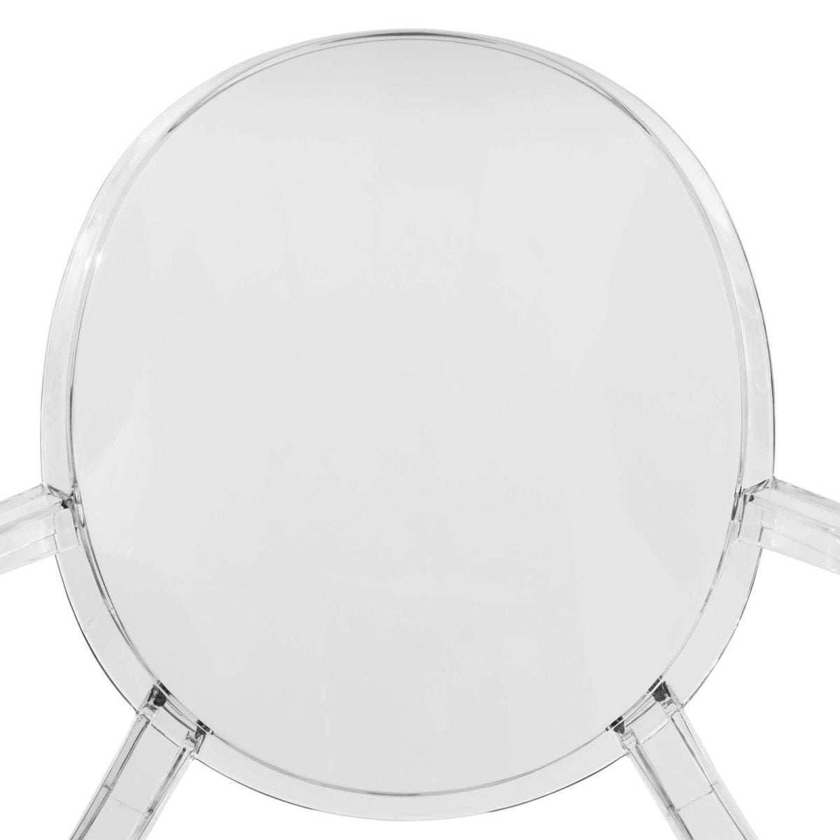 Carroll Modern Acrylic Dining Armchair Clear Dining Chair Leisuremod