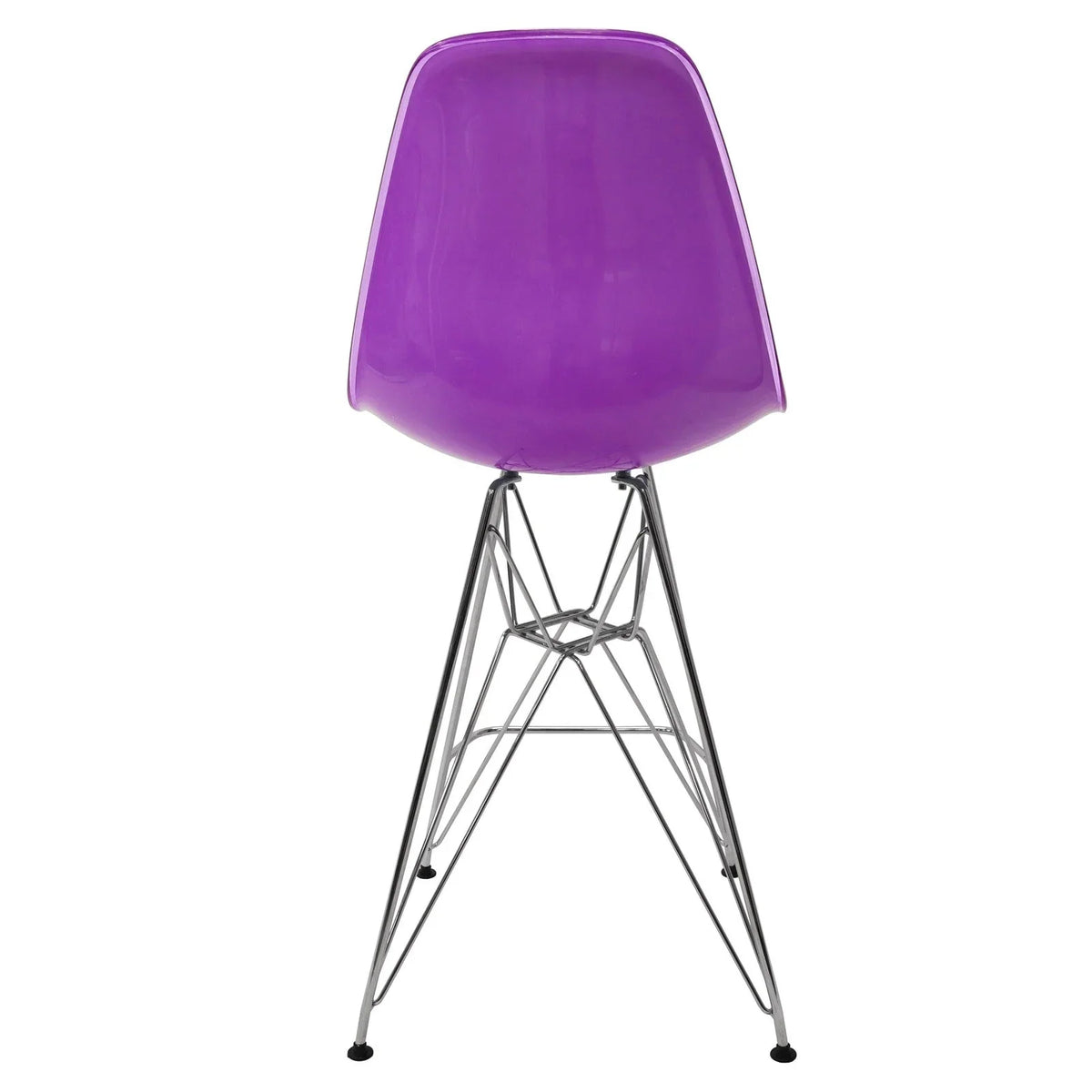 Cresco Modern Acrylic Barstool in Chrome Base for Kitchen and Dining Room - Elax Furniture