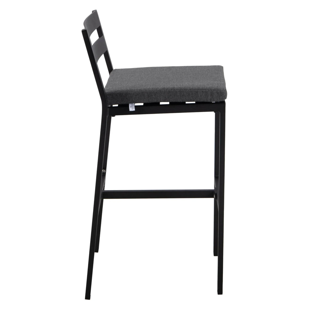 Chelsea Modern Patio Bar Chair in Powder-Coated Aluminum with Removable Cushion - Elax Furniture