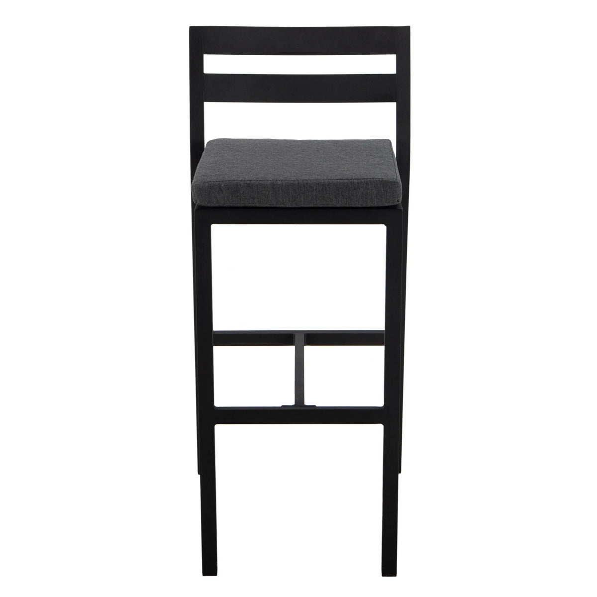 Chelsea Modern Patio Bar Chair in Powder-Coated Aluminum with Removable Cushion - Elax Furniture
