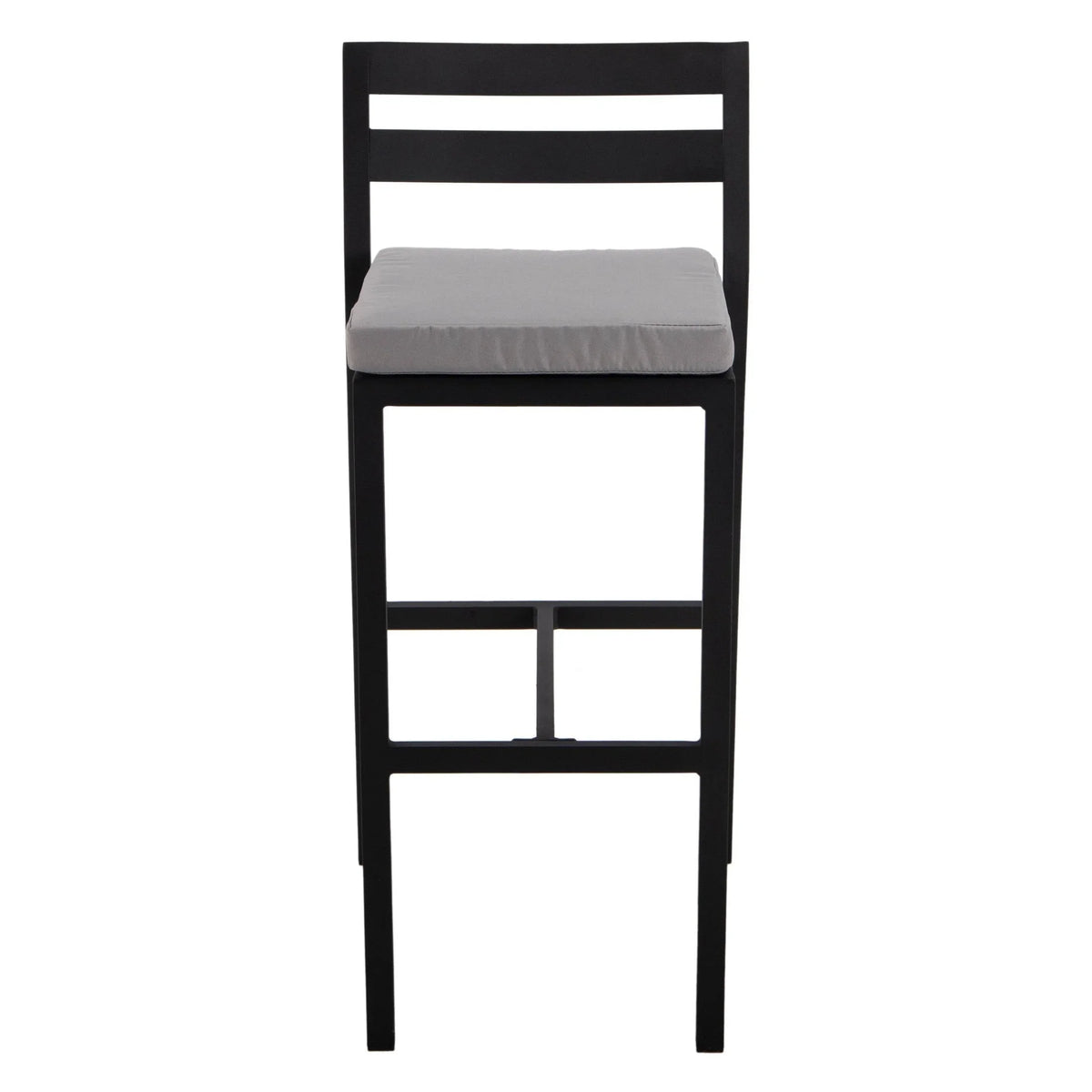 Chelsea Modern Patio Bar Chair in Powder-Coated Aluminum with Removable Cushion - Elax Furniture