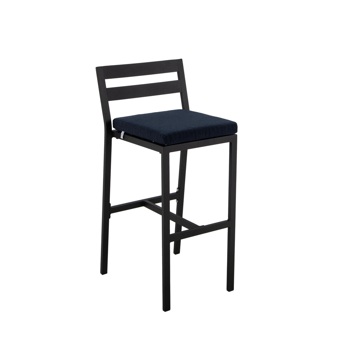 Chelsea 7-Piece Patio Bar Set: Aluminum Fire Pit Table with Tank Holder & 6 Barstools with Cushions - Elax Furniture