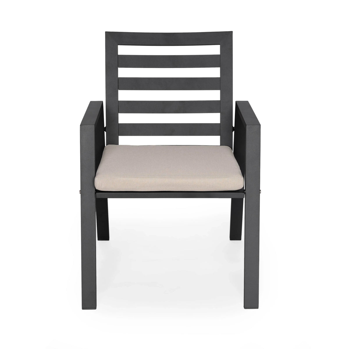 Chelsea 5-Piece Patio Dining Set with 48" Round Aluminum Dining Table and 4 Dining Armchair - Elax Furniture