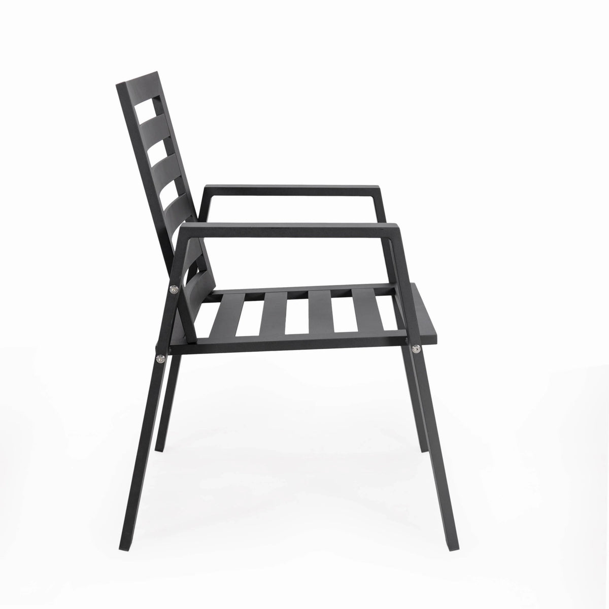 Chelsea 7-Piece Patio Dining Set with 60" Round Aluminum Dining Table and 6 Dining Armchair - Elax Furniture