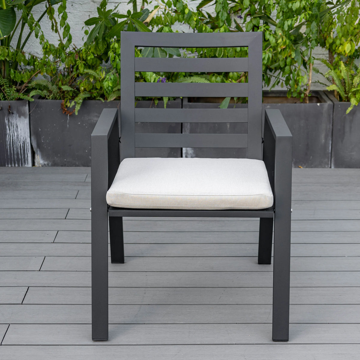 Chelsea 7-Piece Patio Dining Set 78-118" Wide Rectangular Extendable Aluminum Dining Table and 6 Dining Armchair - Elax Furniture