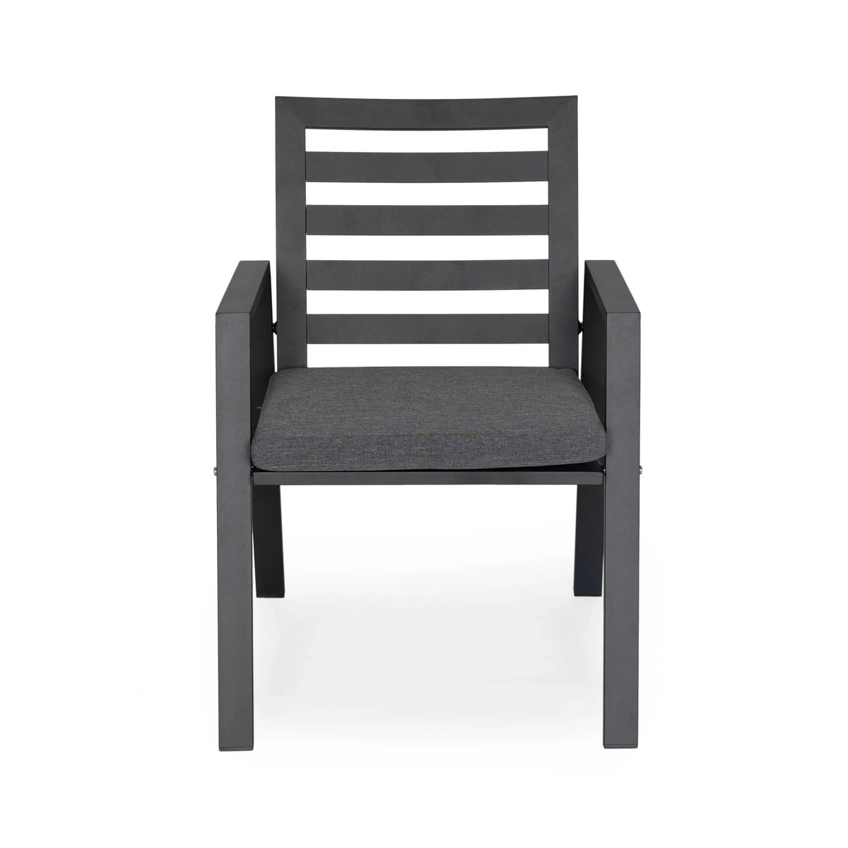 Chelsea 7-Piece Patio Dining Set with 60" Round Aluminum Dining Table and 6 Dining Armchair - Elax Furniture