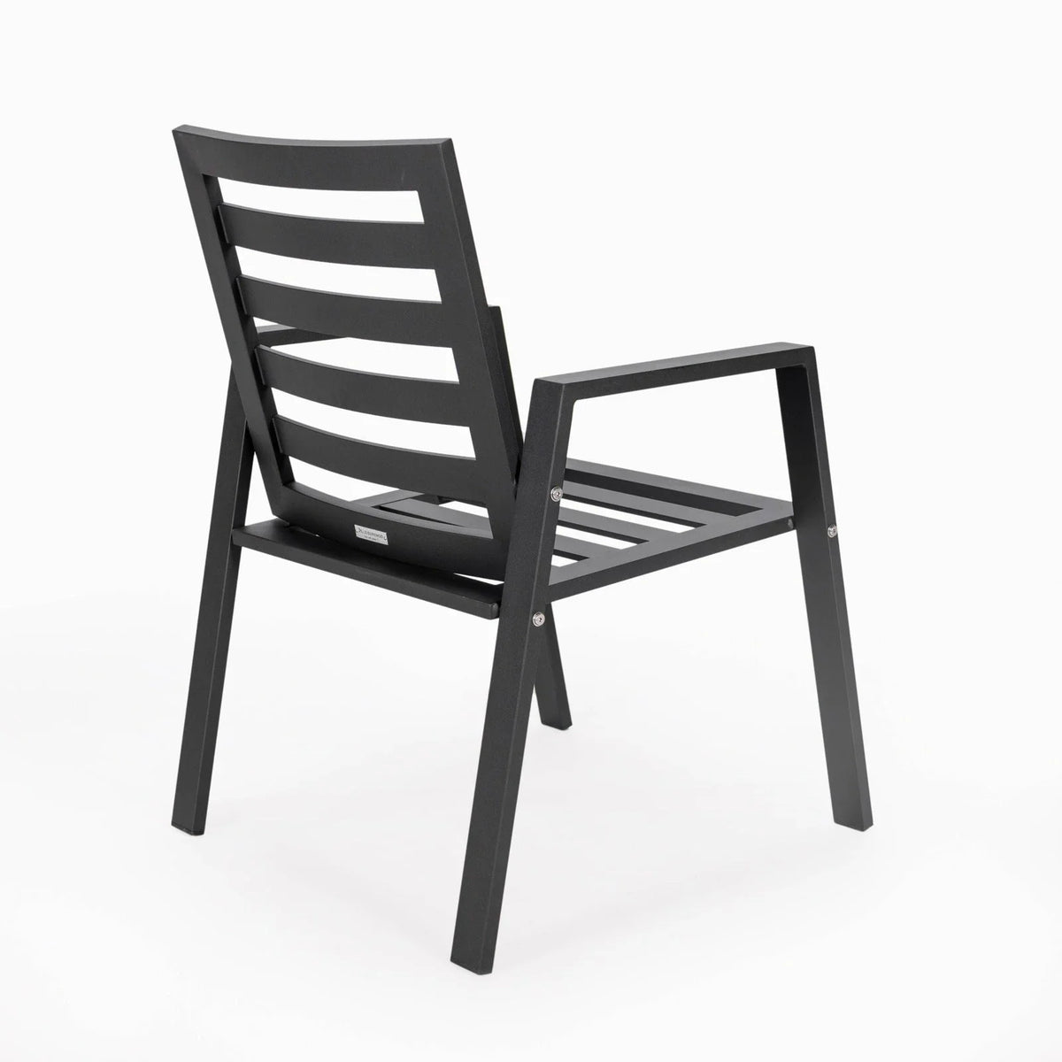 Chelsea Modern Aluminum Patio Dining Armchair with Removable Cushions - Elax Furniture