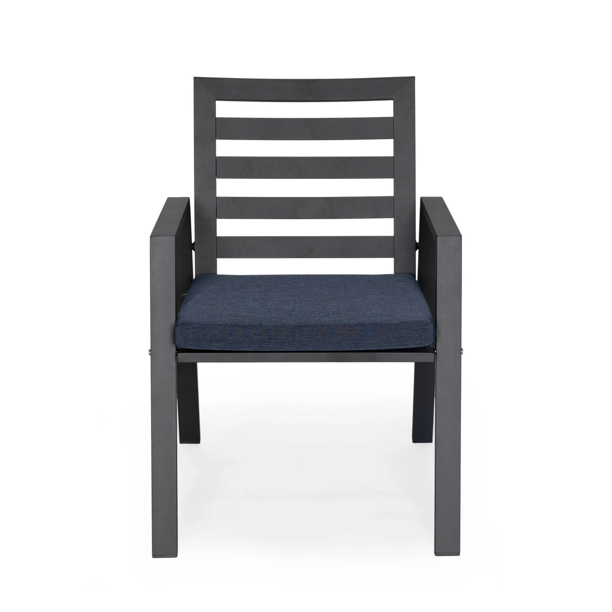 Chelsea 7-Piece Patio Dining Set with 60" Round Aluminum Dining Table and 6 Dining Armchair - Elax Furniture