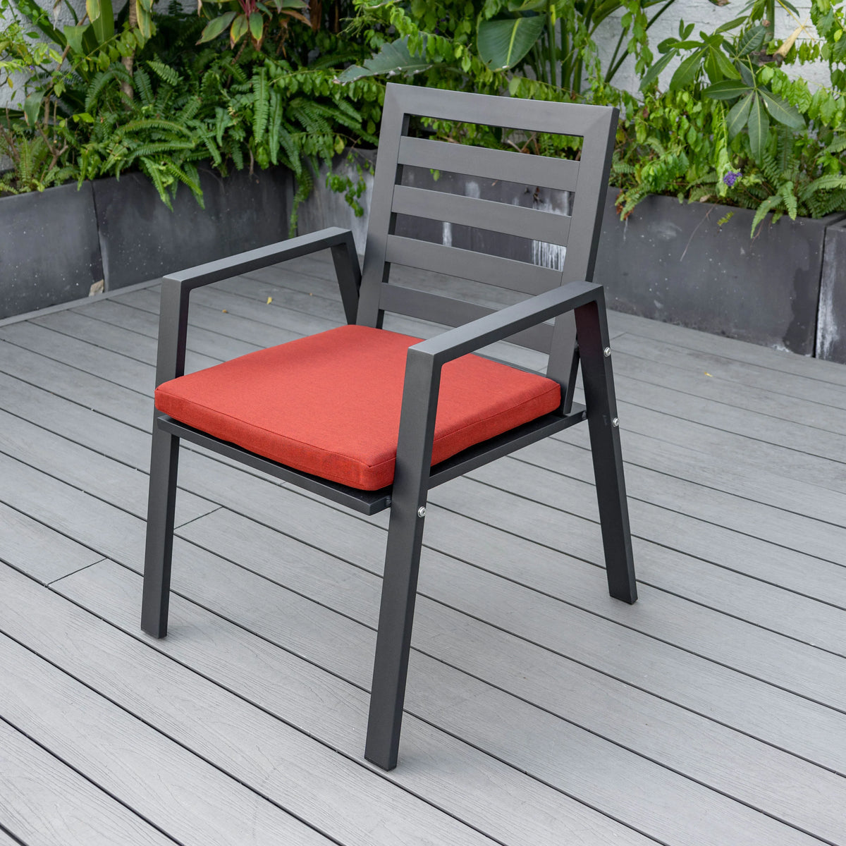 Chelsea 7-Piece Patio Dining Set 78-118" Wide Rectangular Extendable Aluminum Dining Table and 6 Dining Armchair - Elax Furniture