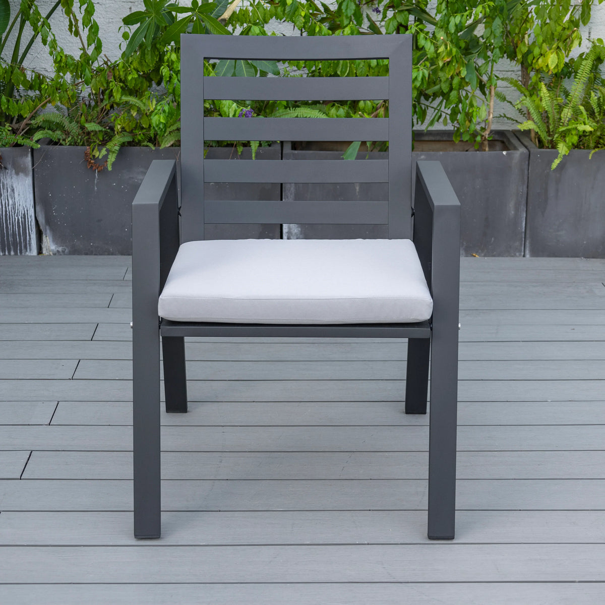 Chelsea 7-Piece Patio Dining Set 78-118" Wide Rectangular Extendable Aluminum Dining Table and 6 Dining Armchair - Elax Furniture