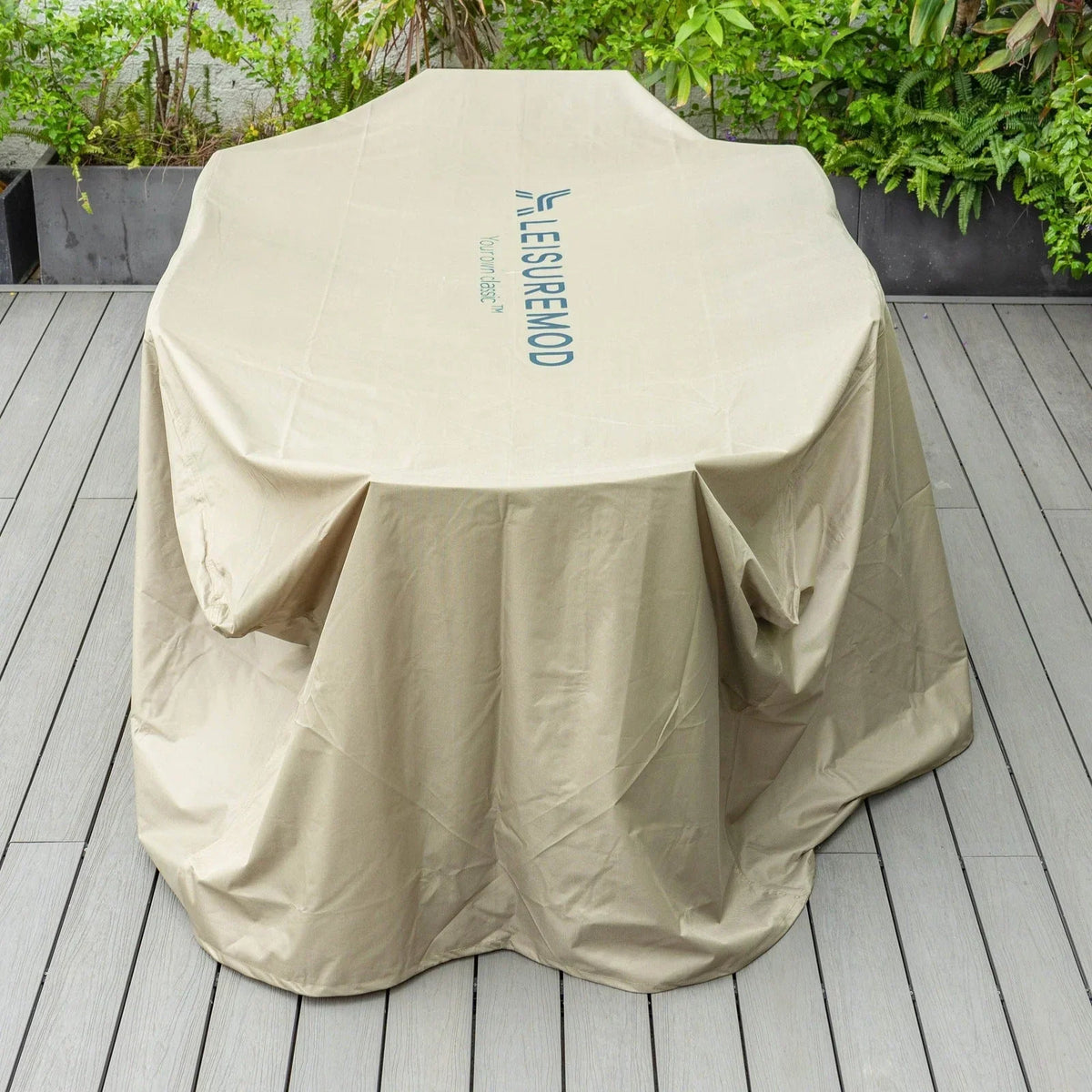 Mid-Century Modern Chelsea Rectangular Outdoor Furniture Rain Cover for 63" and 87" Patio Dining Set - Elax Furniture