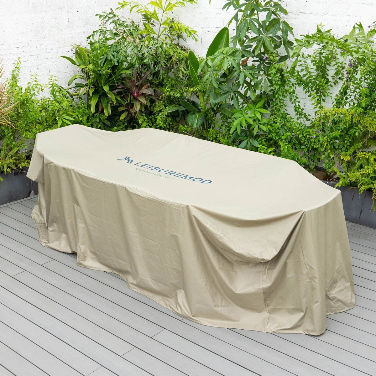 Mid-Century Modern Chelsea Rectangular Outdoor Furniture Rain Cover for 63" and 87" Patio Dining Set - Elax Furniture