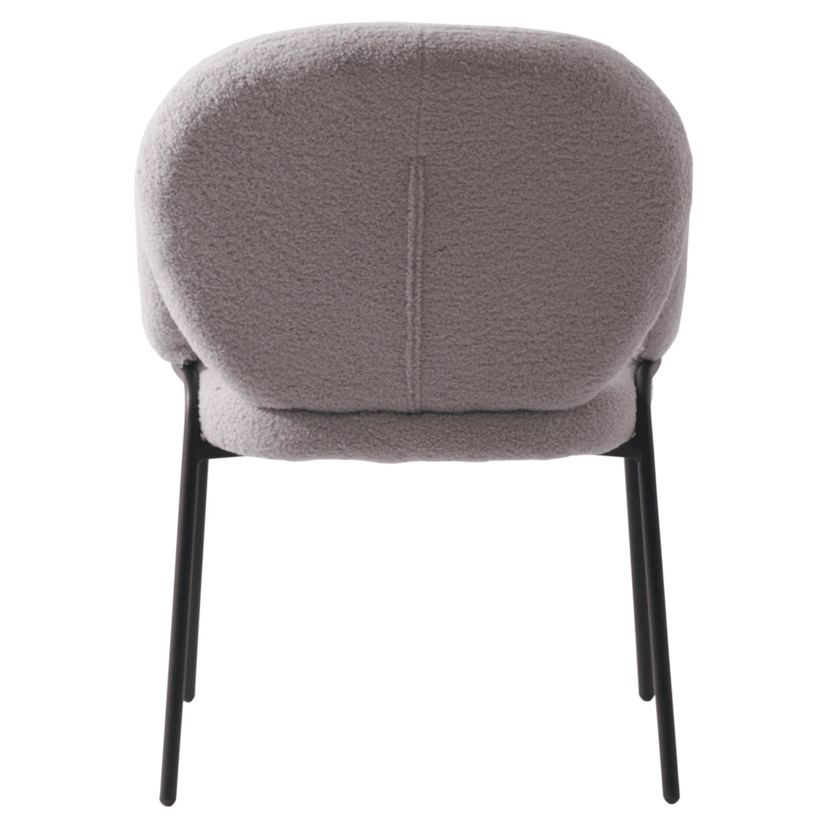 Celestial Modern Boucle Dining Side Chair with Black/White Powder Coated Iron Frame - Elax Furniture
