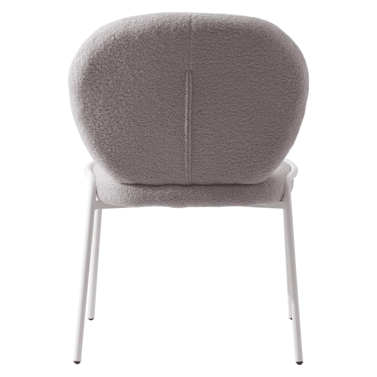Celestial Modern Boucle Dining Side Chair with Black/White Powder Coated Iron Frame - Elax Furniture