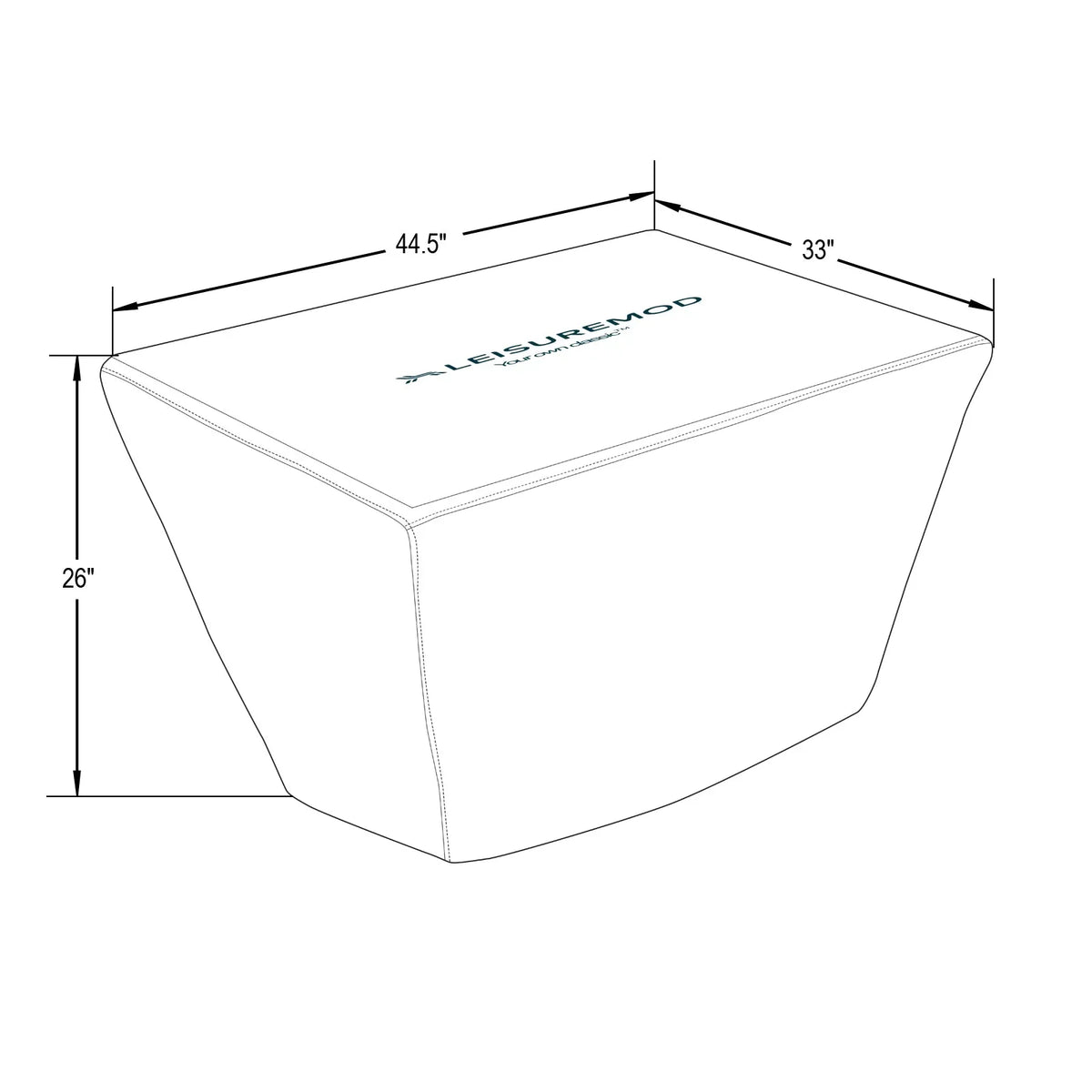 Chelsea Waterproof Fabric Rectangle Fire Pit Table Cover - Elax Furniture